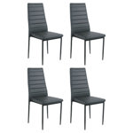 Silla Living Comedor Cocina Set X4 Tapizada Reforzada Niviko - NVK-117-N