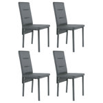 Silla Living Comedor Cocina Set X4 Tapizada Niviko Reforzada - NVK-1824-N