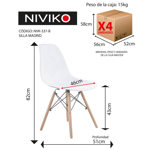 Silla Living Comedor Cocina Set X4 Eames Niviko Reforzada - NVK-337-B