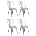Silla De Comedor Tolix Reforzada De Hierro 4 Unidades Niviko