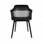 Sillas Living Comedor Combo x4 Asiento Acolchonado Color Negro SC02