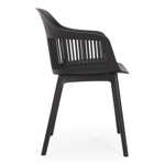 Sillas Living Comedor Combo x4 Asiento Acolchonado Color Negro SC02