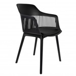 Sillas Living Comedor Combo x6 Asiento Acolchonado Color Negro SC02