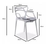 Silla Master Cocina Comedor Apilable Reforzada Polipropileno Blanco