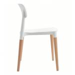 Silla Comedor Milán Novara Nordica Base Madera Estructura Blanco