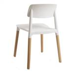 Silla Comedor Milán Novara Nordica Base Madera Estructura Blanco