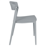 Silla Moderna Cocina Comedor Unique De Plástico Reforzado Gris