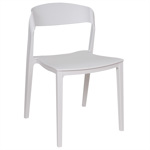 Silla Moderna Cocina Comedor Unique De Plástico Reforzado Blanco