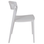 Silla Moderna Cocina Comedor Unique De Plástico Reforzado Blanco