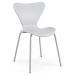 Silla Comedor Cocina Jacob Estructura Plástico Patas Metal Blanco