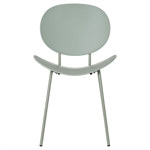 Silla Comedor Cocina Concept Estructura Plástico Patas Metal Verde Musgo