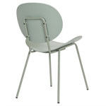 Silla Comedor Cocina Concept Estructura Plástico Patas Metal Verde Musgo
