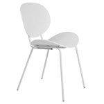 Silla Comedor Cocina Concept Estructura Plástico Patas Metal X4 Blanco
