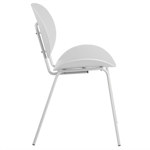 Silla Comedor Cocina Concept Estructura Plástico Patas Metal X4 Blanco