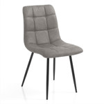 Silla Comedor Freedom Tapizada Ecocuero Estructura Reforzada X4 Gris