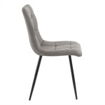 Silla Comedor Freedom Tapizada Ecocuero Estructura Reforzada X4 Gris
