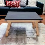 Mesa Ratona + Rack De Tv Escandinavo Nordico En Negro