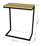 Mesa Ave Auxiliar De Arrime Para Sillon Melamina