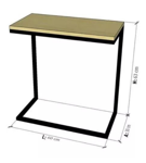 Mesa Auxiliar De Arrime Para Sillón Estilo Industrial F