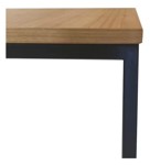 Mesa Auxiliar De Arrime Para Cama Estilo Industrial 70 Cm Tapa paraíso lustrada