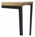 Mesa Auxiliar De Arrime Para Cama Estilo Industrial 70 Cm Tapa paraíso lustrada