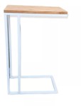 Mesa Auxiliar De Arrime Reforzada Doble Caño 82 Cm Melamina