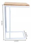 Mesa Auxiliar De Arrime Reforzada Doble Caño 82 Cm Melamina