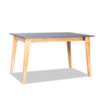 COMBO ESCANDINAVO DEFRANCE - MESA 130CM GRIS  4 SILLAS MIEL NEGRO (OT000004  OTSINEMI)