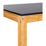 COMBO MODERNO DEFRANCE - MESA 130CM NEGRA  4 SILLAS MIELNEGRO (OT000023  OTSINEMI)