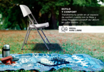 Kit Mesa 4 Sillas Plegables Lusqtoff MegaCamping Acero PVC Ultra Resistente