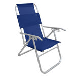 Reposera Plegable de Playa Aluminio 5 Posiciones Azul