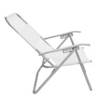 Reposera Plegable de Playa Aluminio 5 Posiciones Blanco