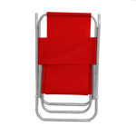 Reposera Plegable de Playa Aluminio 5 Posiciones Roja