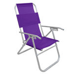 Reposera Plegable de Playa Aluminio 5 Posiciones Violeta