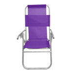 Reposera Plegable de Playa Aluminio 5 Posiciones Violeta