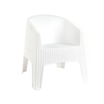 Sillon Ibiza Blanco Simil Rattan