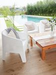 Sillon Ibiza Blanco Simil Rattan