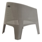 Silla Sillon De Exterior Garden Life Ibiza Rattan Sintetico x 2 unid Gris