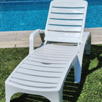 Reposera Cariló Semi Plegable Garden Life Color Blanca
