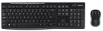 Kit De Teclado Y Mouse Inalámbrico Logitech Mk270 Color Negro