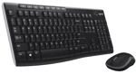 Kit De Teclado Y Mouse Inalámbrico Logitech Mk270 Color Negro