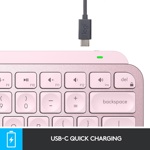 TECLADO INALAMBRICO ILUMINADO MX KEYS MINI ROSA
