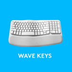 Teclado Inalámbrico Logitech Ergo Wave Keys Blanco
