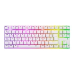 Teclado Gamer Mecanico T-Dagger Bora Blanco Switch Azul T-TGK315W-BL