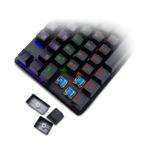 Teclado Gamer T-Dagger Bora Negro Switch Blue Español T-TGK313-BL