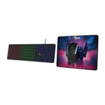 COMBO XTECH TECLADO MOUSE Y PAD MOUSE  XTK-535S GAMER HASHA RGB USB  (XTK-535S)