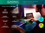 Mouse Gamer Gadnic M8 High 6 Botones RGB USB