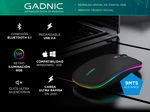 Mouse inalámbrico óptico LED recargable silencioso Bluetooth portátil USB