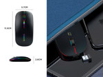 Mouse inalámbrico óptico LED recargable silencioso Bluetooth portátil USB