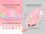 Mouse Gamer Onikuma CW905 DPI 6400 con Luz RGB